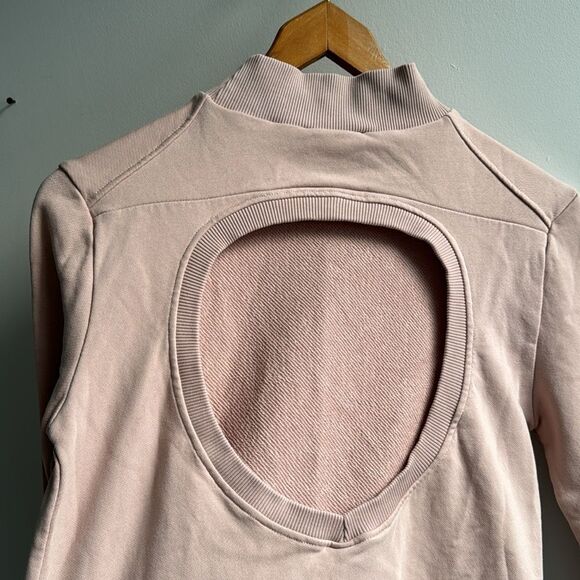 Varley Rochester Open Back Mock Neck Sweater Light Pink Sz XS - Picture 11 of 14